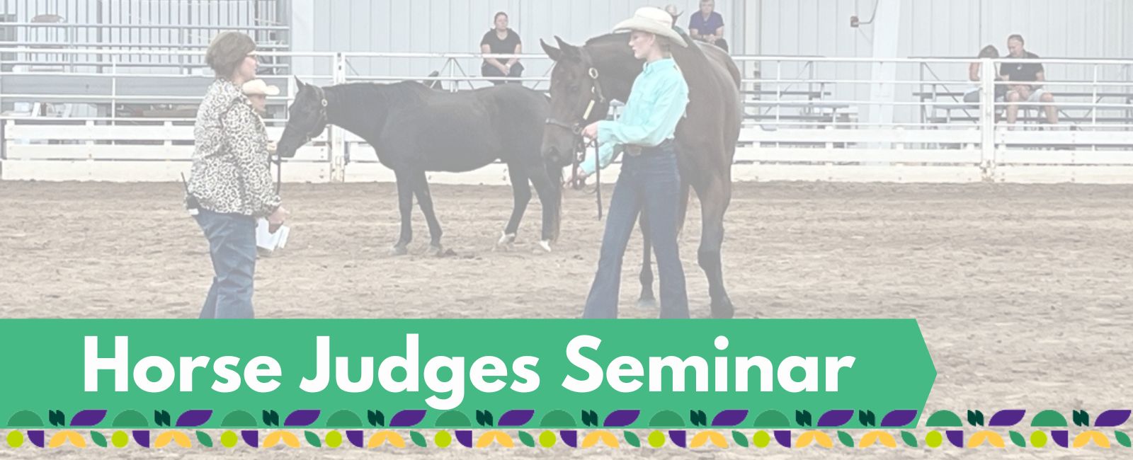 Horse Judges Seminar Banner with Text
